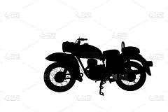 摩托车,红色,过时的,车轮,古董,骑自行车,水平画幅,自行车,黑色,脚踏车