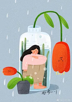 企鹅妈妈商业插画课超话插画超话#procreate#
插画 | 悲伤情绪 ​​​​