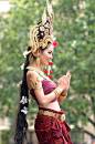 Woman in dancing attire from Bali, Indonesia