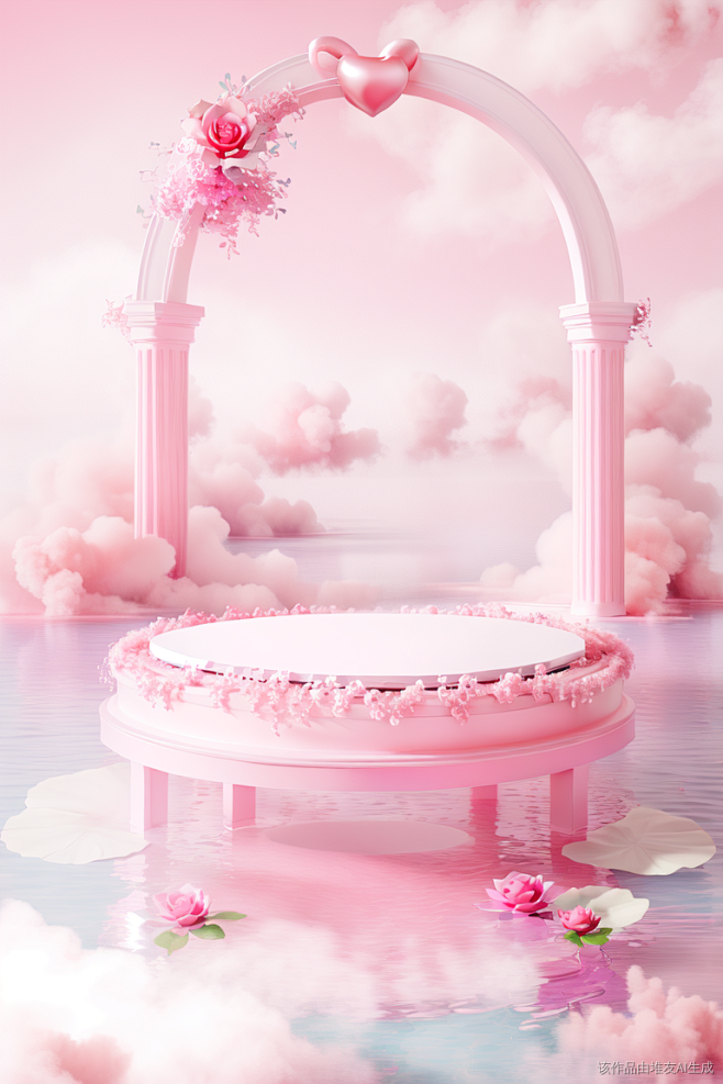 女神节 浪漫背景 c4d