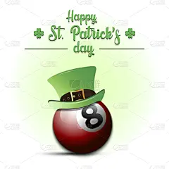 圣帕特里克节,台球,幸福,传统,白昼,请柬,贺卡,符号,运动,运气