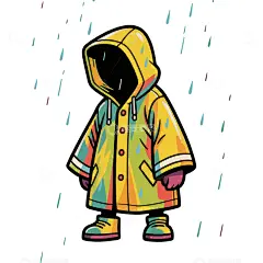 雨衣雨具手绘插画卡通漫画风格高清模板免费下载-趣麦麦图