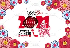 春节,幸福,亚洲,2021,手艺,牛年,仅一朵花,背景,时尚,传统