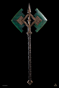 Dwarven Weapons, Edward Denton : Here is a collection of Dwarven weaponry I 3D modeled for the Hobbit movies. Sadly I can't show any of the 3d models only a select few photos of final props. All of these weapons were made under the tightest and craziest d