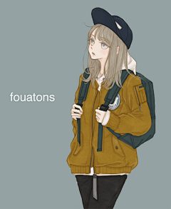 横着走的渡渡鸟采集到日本fouatons插画