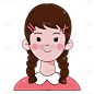 卡通感文体娱乐女人元素 
