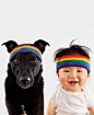 十个月大的宝宝和他的宠物狗合影照3