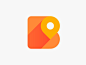 B + pin logo concept for all-in-one ride hailing app