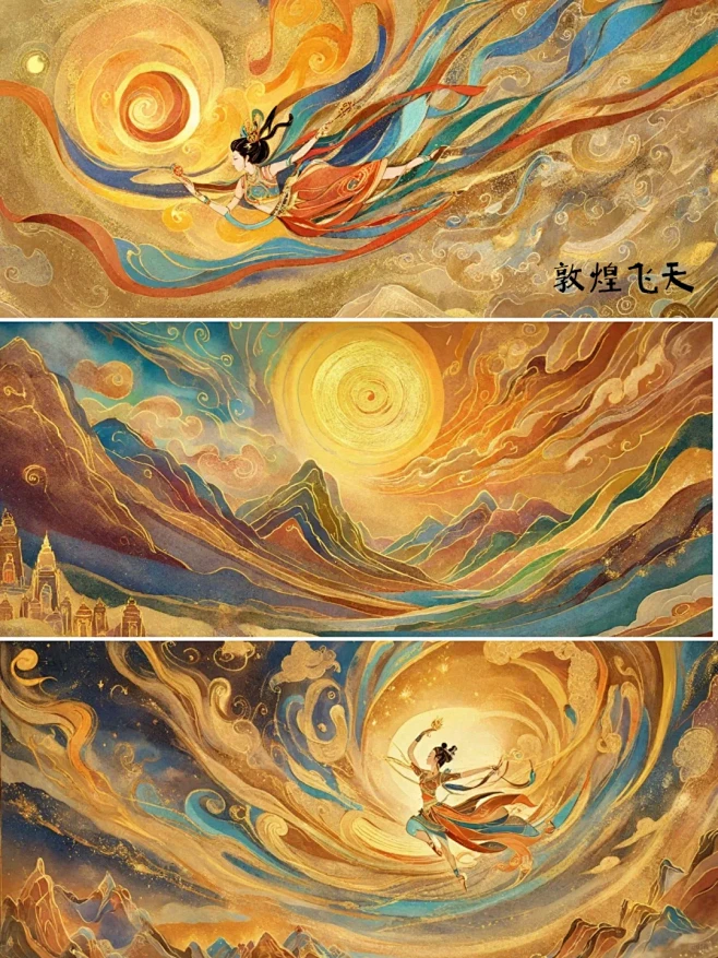 奇域AI｜遇见敦煌之飞天仙女-花瓣网