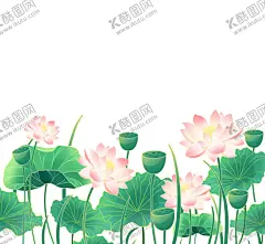 荷花手绘 【酷图网】荷花,荷叶,莲蓬,夏天,高清