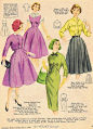 #vintage fashion# vintage patterns from 1950s Australian Home Journal magazines