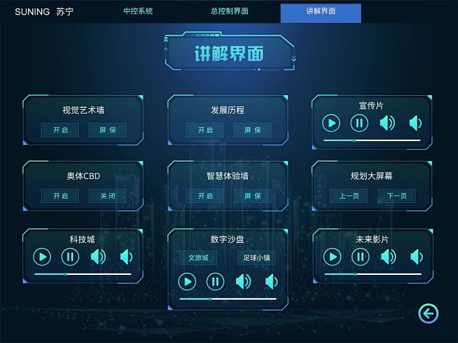中控系统UI界面