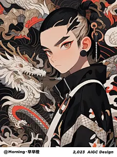 吹爆了！AI国潮涂鸦风格插画yyds!