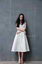 SPRING/2014 极简主义 White Swan Dress-淘宝网
