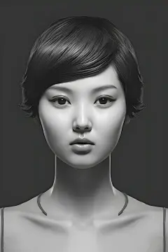 AI古风模型头像素材 卡通女人物头像插画 解剖结构 游戏原画设定-淘宝网