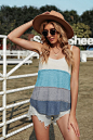 Adjustable Spaghetti Straps Sky Blue Colorblock Knit Tank Top : Adjustable Spaghetti Straps Sky Blue Colorblock Knit Tank Top, Shop for cheap Adjustable Spaghetti Straps Sky Blue Colorblock Knit Tank Top online? Buy at Modeshe.com on sale!