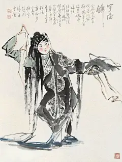 戏曲经典人物写意——颜梅华作品