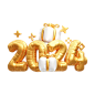 New year 2024  3D Icon