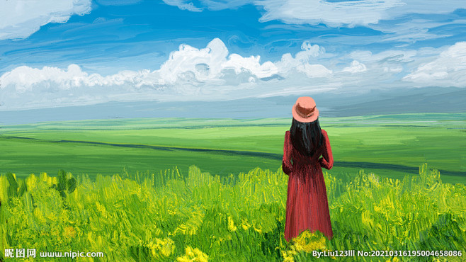 油画风景草地图片,油画风景草地模板下载,...