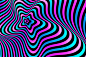 迷幻视错觉扭曲几何线条抽象螺旋背景图案矢量图素材