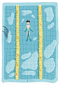 swimming  alone : 夏天一个人泡在泳池里很舒服
by Mist Z