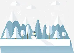 卡通雪山免抠素材 蓝色 设计图片 免费下载 页面网页 平面电商 创意素材 png素材