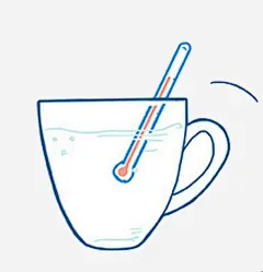 杯子与温度计矢量图免抠素材_新图网 https://ixintu.com 创意 手绘 插画 杯子 温度计 矢量图