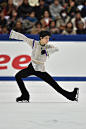 Yuzuru Hanyu of Japan cometes in the men's free skating during the day two of the NHK Trophy ISU Grand Prix of Figure Skating 2015 at the Big Hat on...
