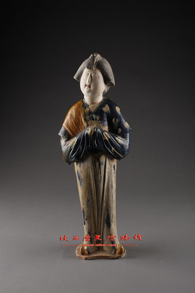 唐三彩女立俑_陕西历史博物馆_唐三彩,女,立,俑