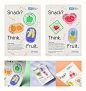 apple berry campaign Fruit fruit stickers Health healthy eating ILLUSTRATION  orange stickers