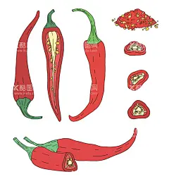辣椒素材  - 源文件下载【酷图网】辣椒,辣椒插画,手绘辣椒素材,辣椒手绘,朝天椒,手绘辣椒插画,卡通辣椒,辣椒素材,辣椒分层素材,手绘卡通辣椒,卡通辣椒插画