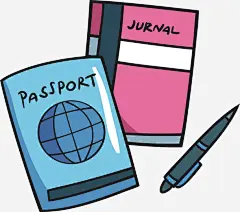 护照证件_新图网 https://ixintu.com 矢量png 旅游季 旅游用品 手绘风 原子笔 旅游日记 旅游护照