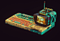 Retro consoles Substance Painter 3d modeling textures Octane Render