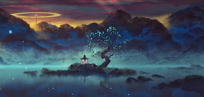 雾山五行 水墨动画 场景