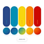 Dopely Colors #243  Color Palette 44BDB8 • 0091B5 • F8D90F • FE8200 • CE0900
