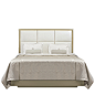 Y.3008180 BED : DIMENSIONS W.191 cm. (75 1/4")D.213 cm. (83 3")H.160 cm. (63")For 180x200 MattressFABRIC/LEATHER MEASUREMENTS14.5 m. (16 yds.) Plain Fabric22 m2 (237 sq.ft.) Le