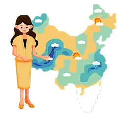 千库网_新闻联播天气预报播报主持人_元素编号13159886