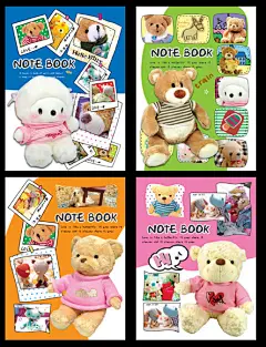 可爱卡通笔记本本 可爱布熊 笔记本 流行风格设计 本本 本册 本子 练习本 同学录 日记本 文具 儿童 相册 封面 贺卡 卡片 卡通 漫画 手绘 可爱  书法字 专业学生文具设计 原创出售四PA5封面，CMYK色，300分率 PSD分层素材 源文件