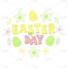 可爱的,贺卡,复活节,鸡蛋,春天,绘画插图,明信片,文字,矢量