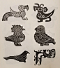 中国早期的鸟类图案纹样，青铜器陶器玉器