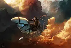 唯美科幻的色彩，超强镜头感的插画作品