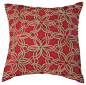 Woven Cotton Pattern Pillow Cover, Coral, 22"x22" transitional-decorative-pillows