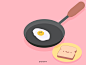 Good morning! cinema4d c4d fried eggs tamago egg morning
