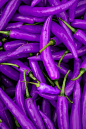 Here's something to look for at the farmers markets  - a peck of purple peppers! They're good for you, too.