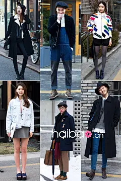 2013年1-3月韩国街拍合辑：文艺范、欧美派，韩国路人穿衣水准打几分？_韩国街拍_海报时尚网