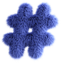 Blue 3D Fluffy Symbol Hash