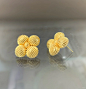 18K 金蛋糕花耳饰 - 小红书