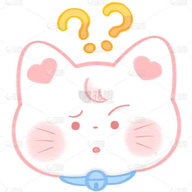 可爱风宠物主题猫咪-小猫问号