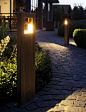 Garden bollard / lighting / in wood LOG 70 Royal Botania