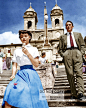 AUDREY HEPBURN AND Gregory Peck In "Roman Holiday" - 8X10 Photo (Rt458) $7.98 - PicClick